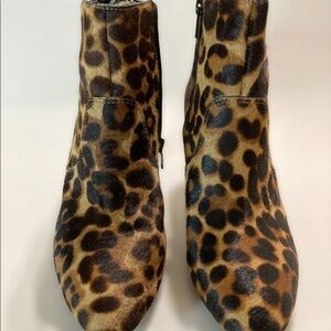 INC Animal Print Brown Pony Hair Brown Bootie Size 6 New Condition